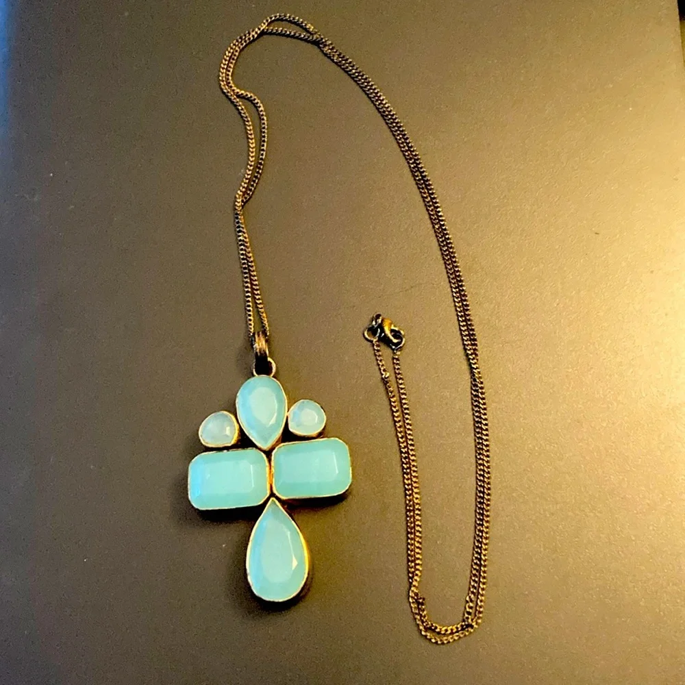Blue Stone Necklace - Picture 2 of 2